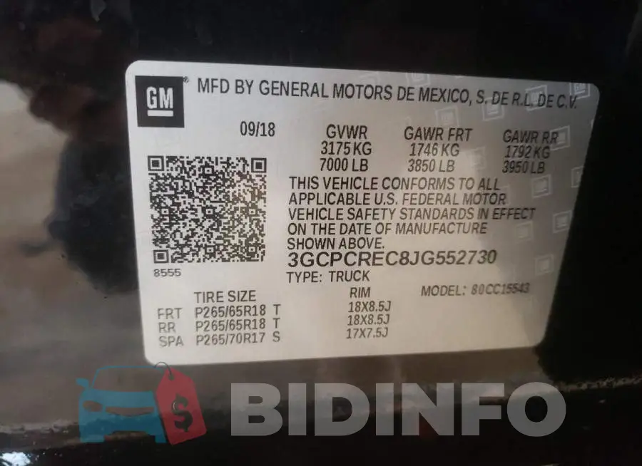 3GCPCREC8JG552730 Photo# 10