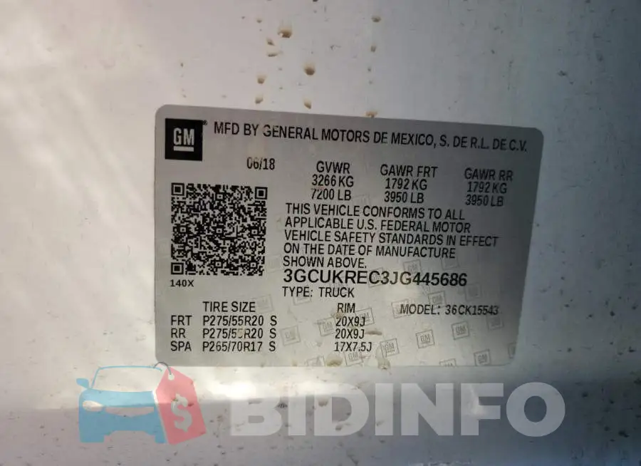 3GCUKREC3JG445686 Photo# 10