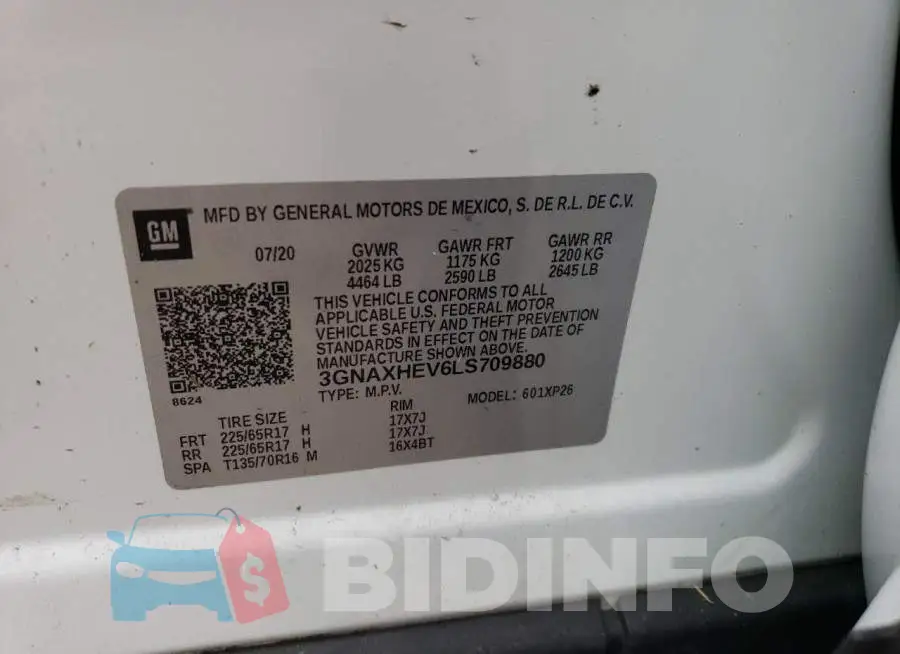 3GNAXHEV6LS709880 Photo# 10