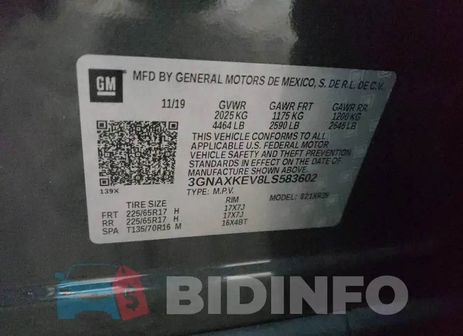 3GNAXKEV8LS583602 Photo# 13