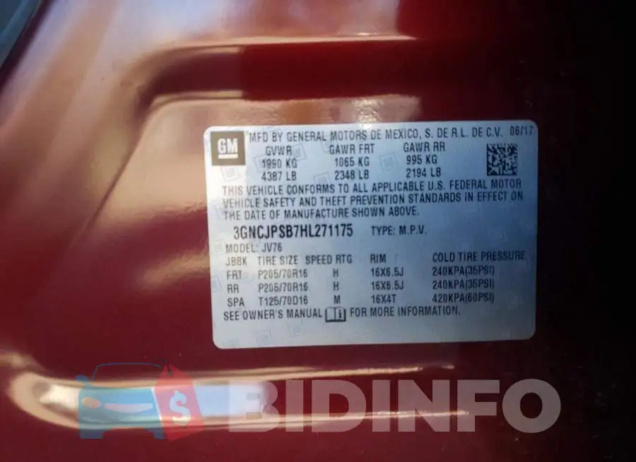3GNCJPSB7HL271175 Photo# 10