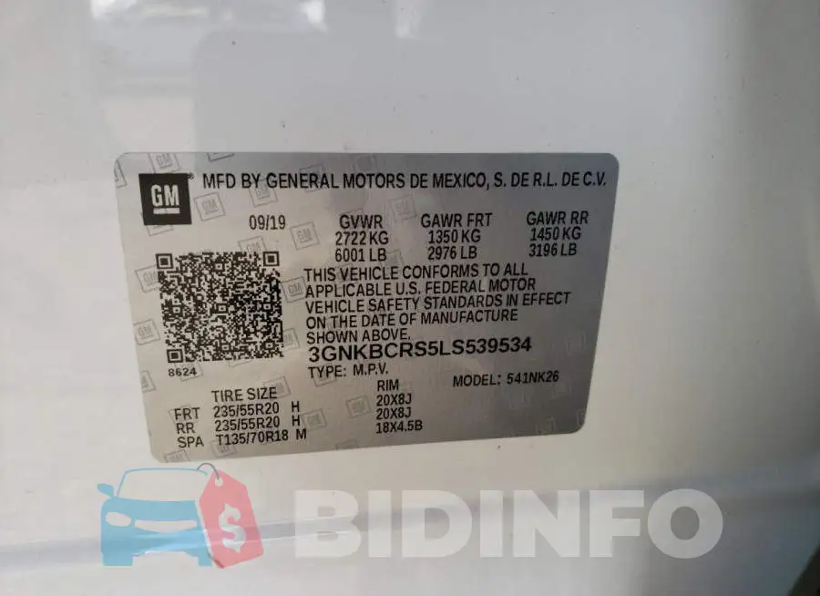 3GNKBCRS5LS539534 Photo# 10