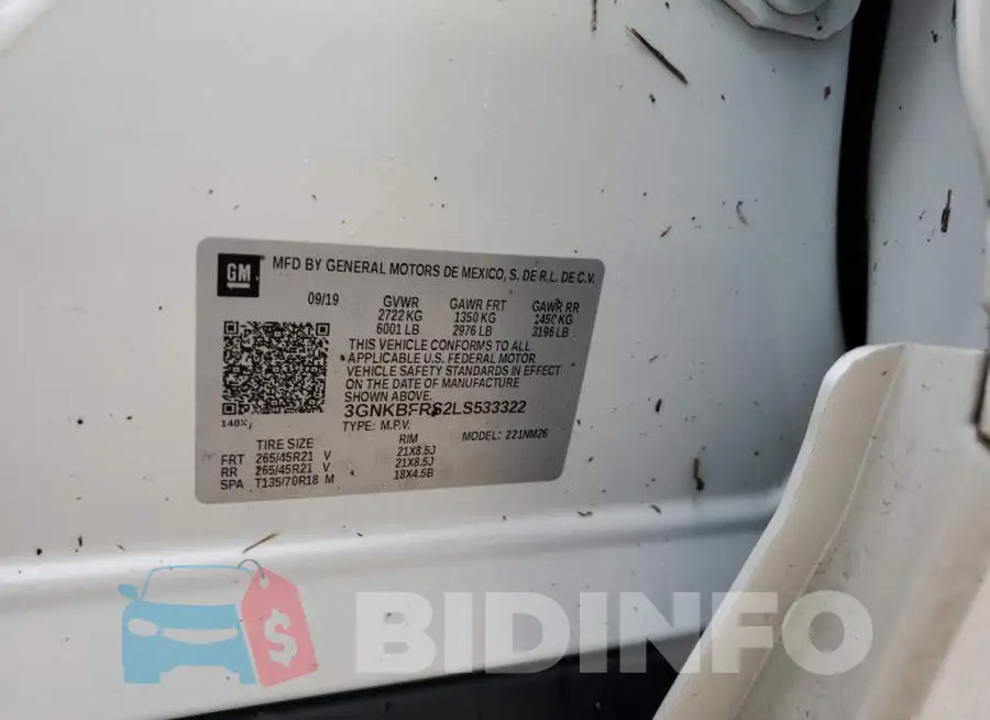 3GNKBFRS2LS533322 Photo# 10