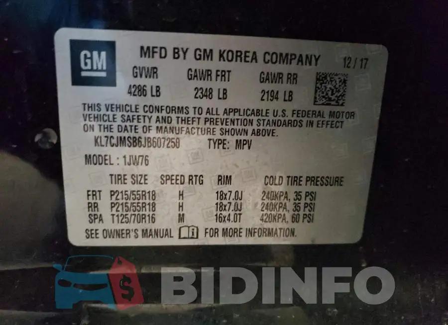 KL7CJMSB6JB607250 Photo# 10