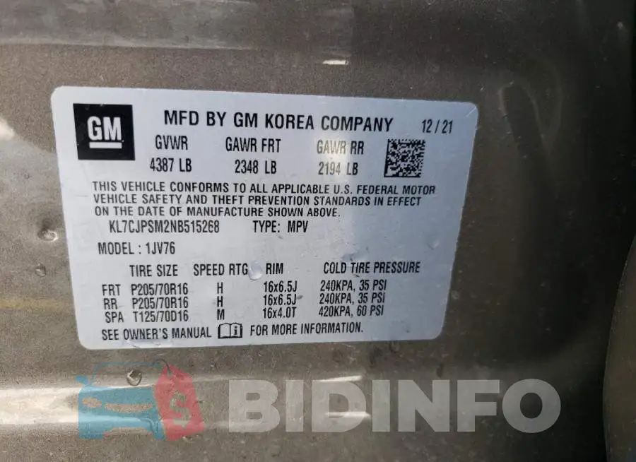 KL7CJPSM2NB515268 Photo# 10