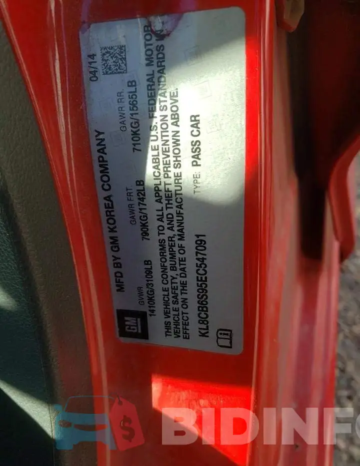 KL8CB6S95EC547091 Photo# 10