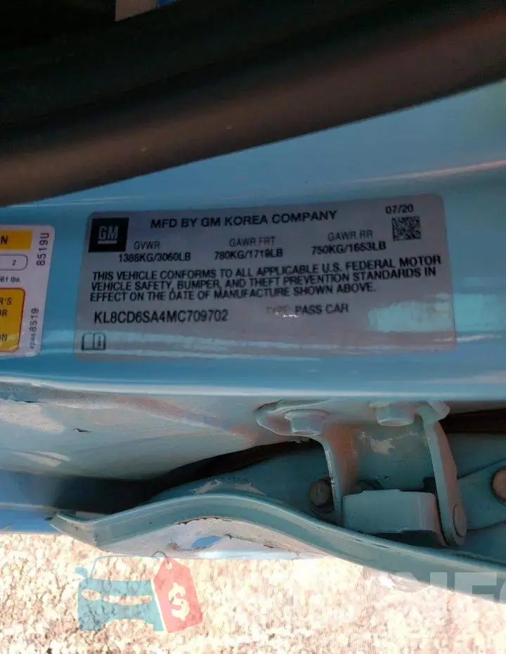 KL8CD6SA4MC709702 Photo# 10