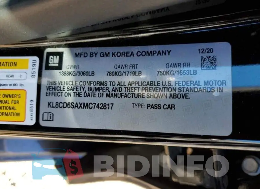 KL8CD6SAXMC742817 Photo# 12