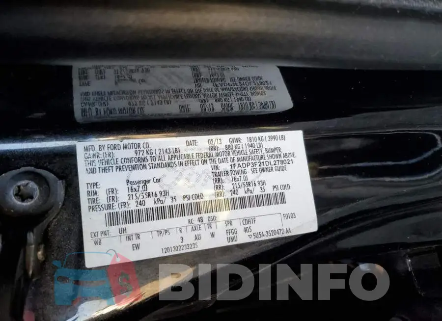 1FADP3F21DL278021 Photo# 12
