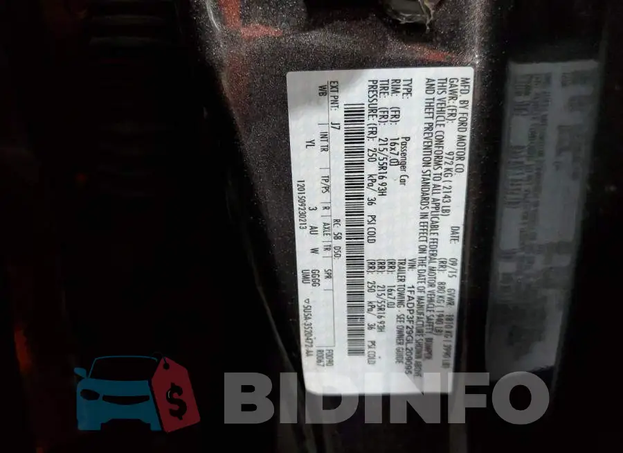 1FADP3F29GL209095 Photo# 10