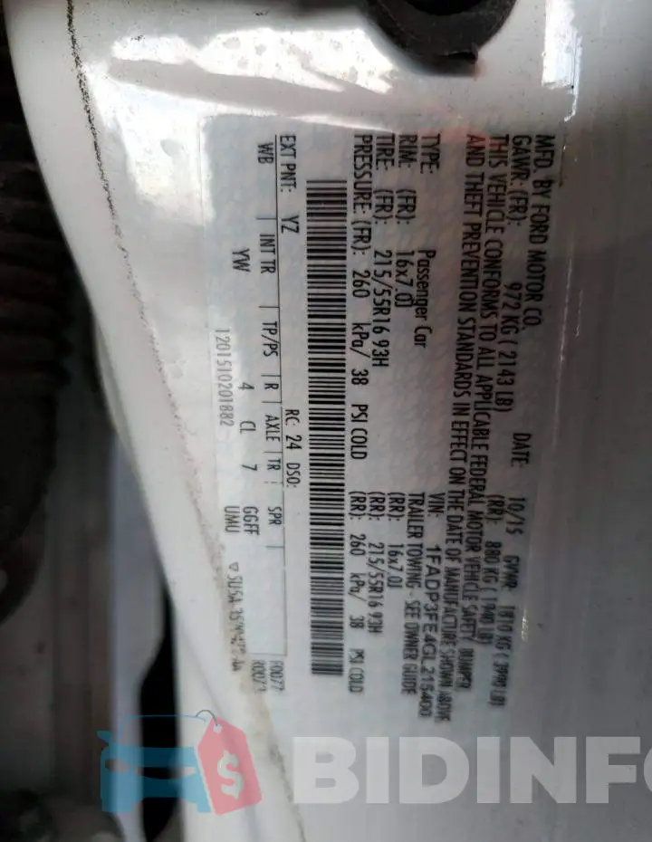 1FADP3FE4GL215400 Photo# 12