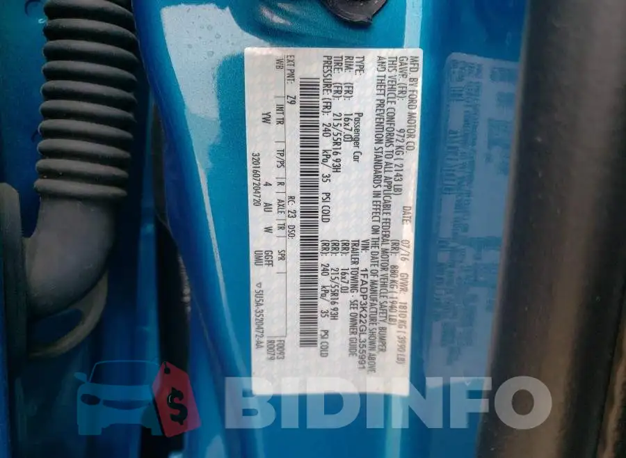 1FADP3K22GL355991 Photo# 10