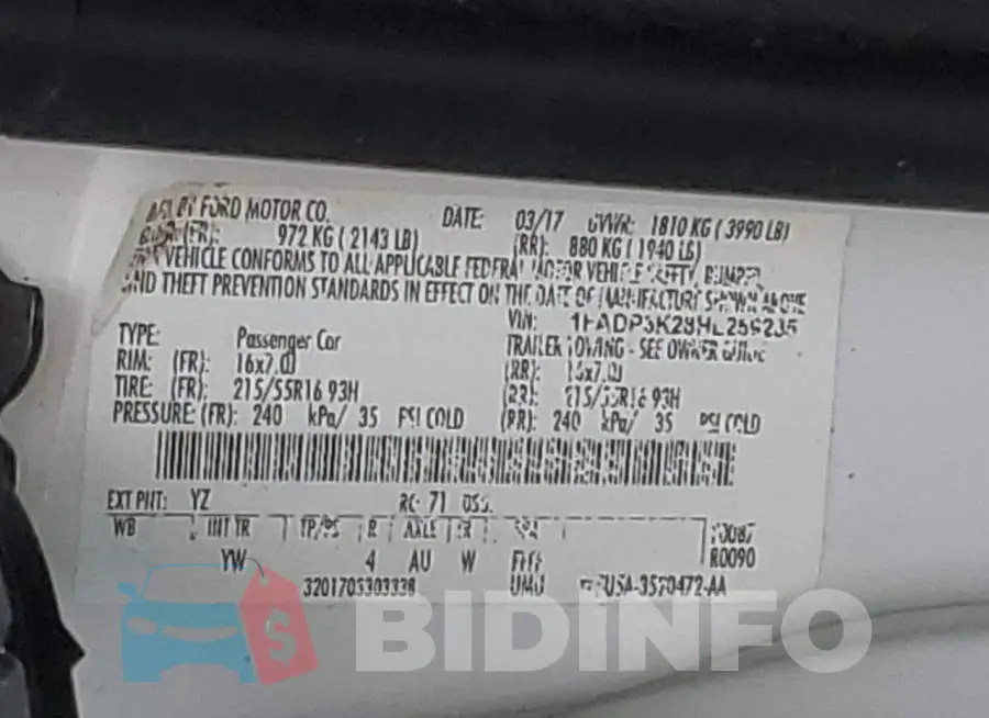 1FADP3K28HL259235 Photo# 10