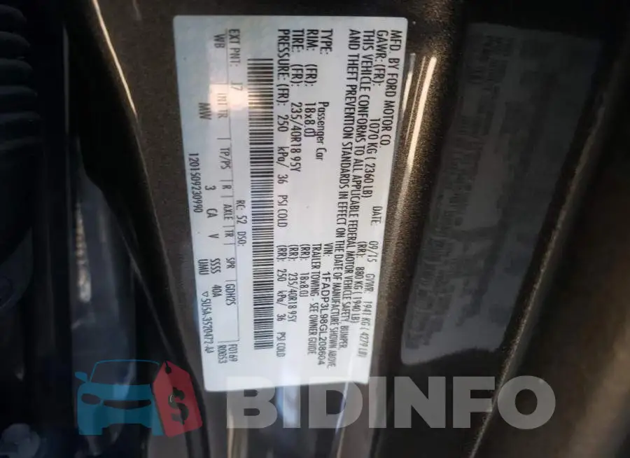 1FADP3L98GL208604 Photo# 10