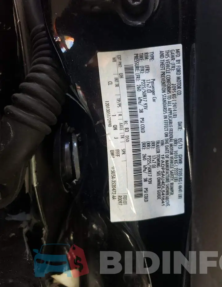 1FADP5AU4DL541641 Photo# 10