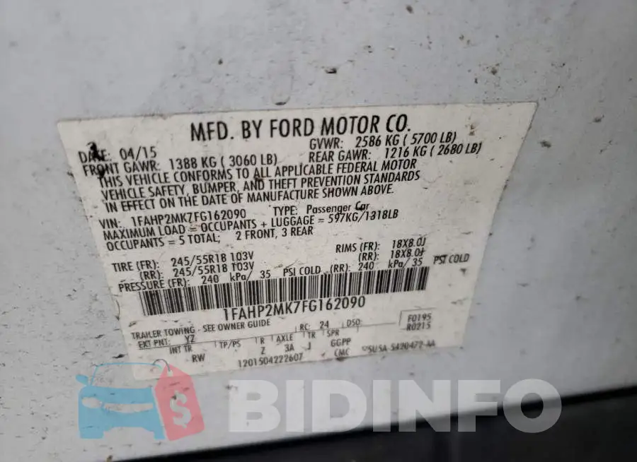 1FAHP2MK7FG162090 Photo# 10