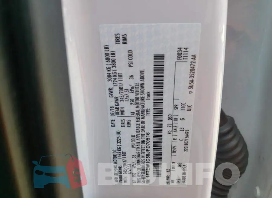 1FTEW1C58JFD70516 Photo# 10