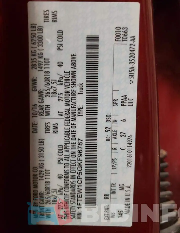 1FTEW1CP5GKF96787 Photo# 10
