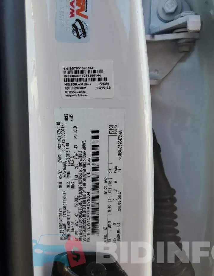 1FTEW1CP7HKD79534 Photo# 10