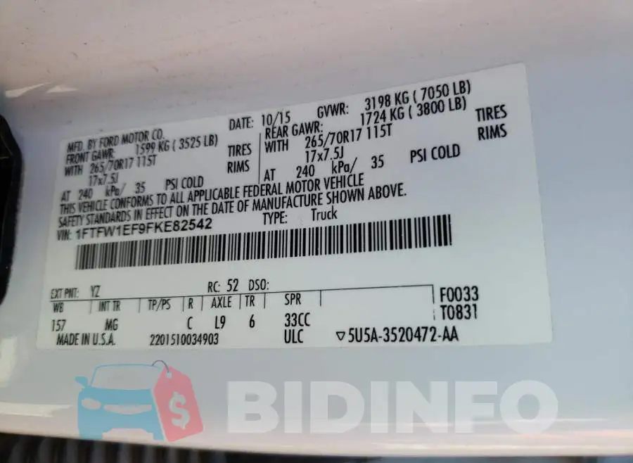 1FTFW1EF9FKE82542 Photo# 10