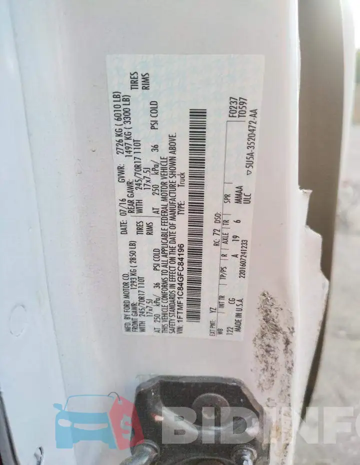 1FTMF1C84GFC84196 Photo# 10