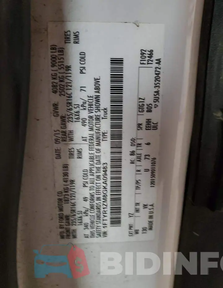 1FTYR1ZM8GKA09483 Photo# 13