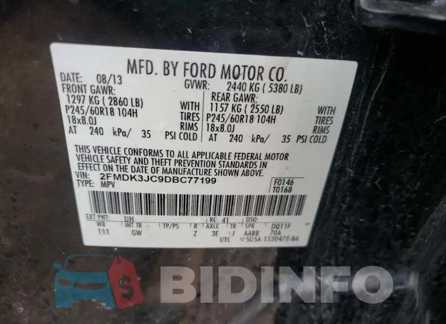 2FMDK3JC9DBC77199 Photo# 10