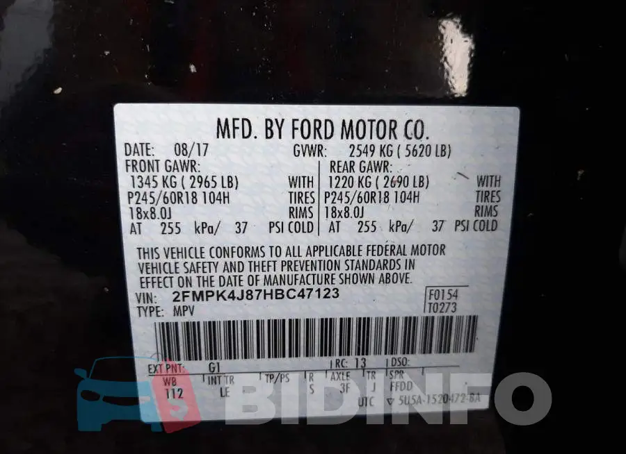 2FMPK4J87HBC47123 Photo# 10