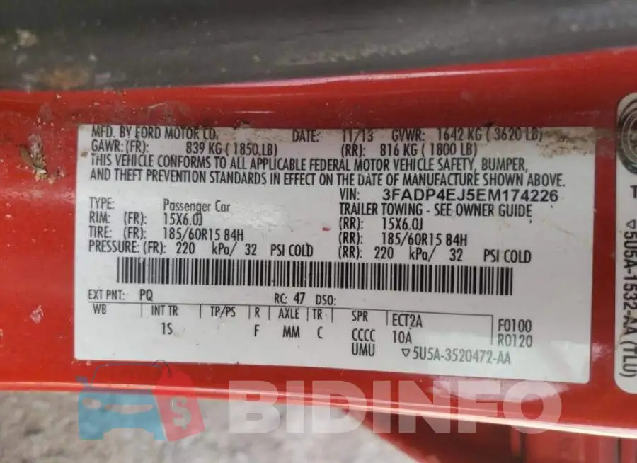 3FADP4EJ5EM174226 Photo# 10