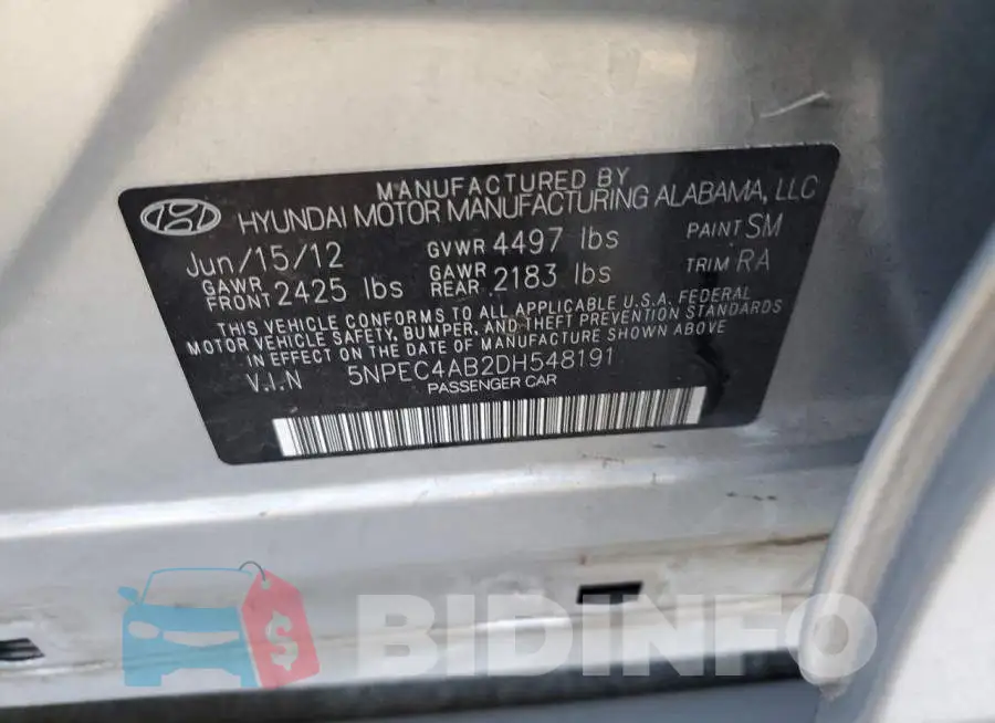 5NPEC4AB2DH548191 Photo# 10