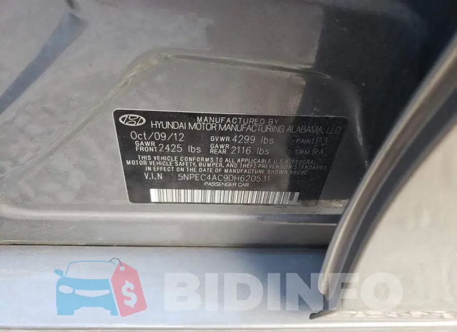 5NPEC4AC9DH620531 Photo# 12