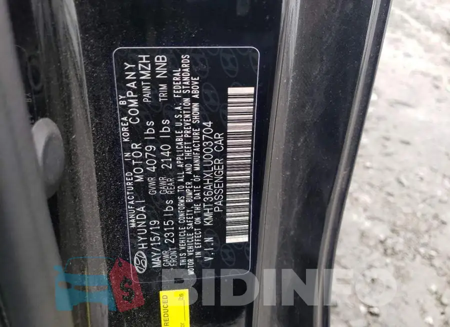KMHT36AHXLU003704 Photo# 10