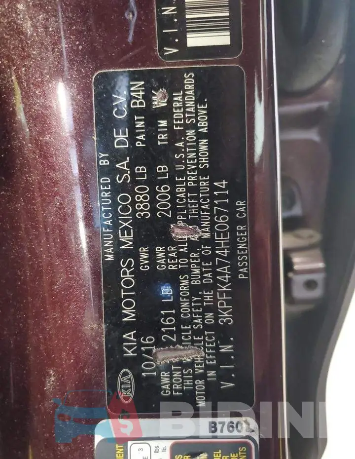 3KPFK4A74HE067114 Photo# 10