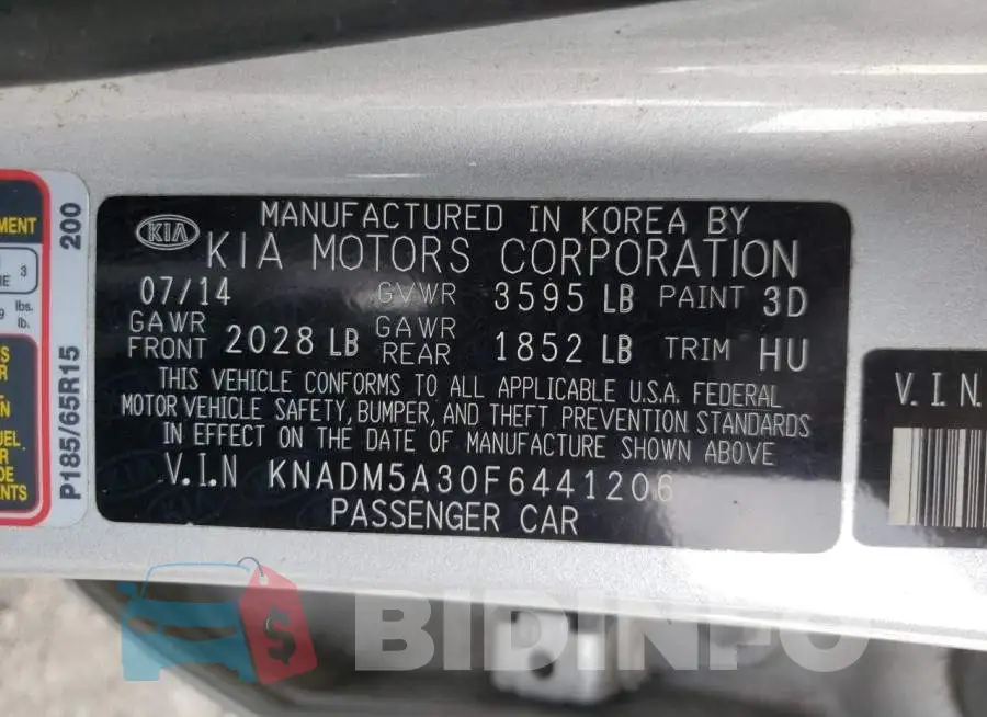 KNADM5A30F6441206 Photo# 10