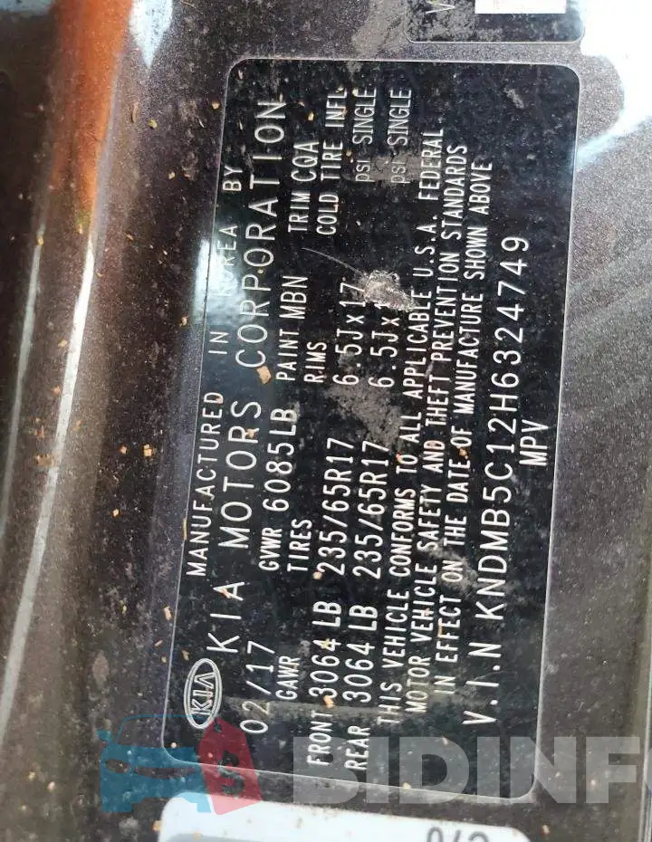 KNDMB5C12H6324749 Photo# 10