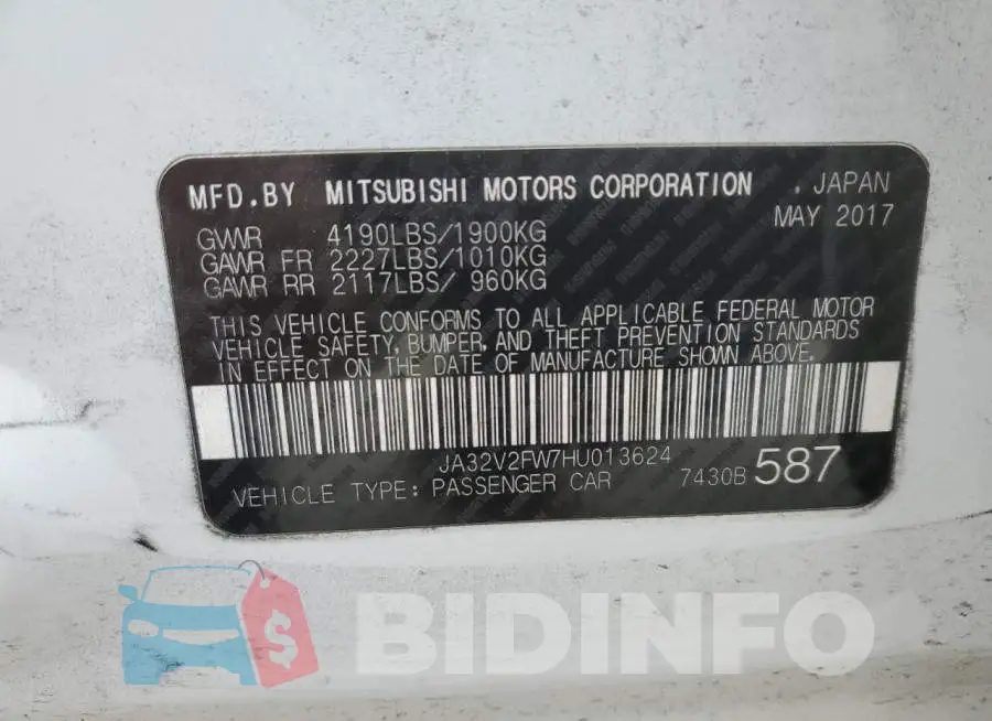 JA32V2FW7HU013624 Photo# 13