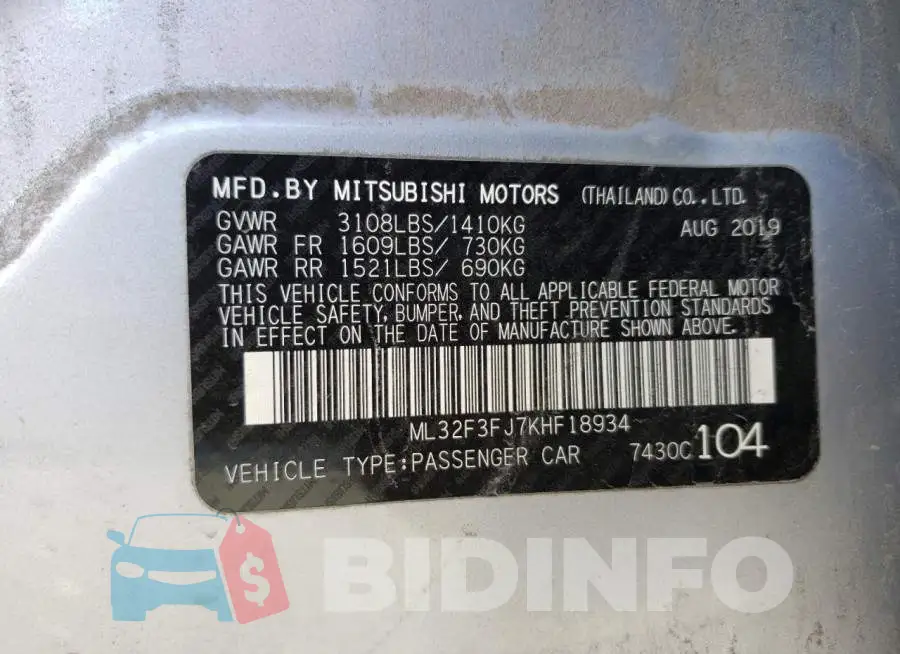 ML32F3FJ7KHF18934 Photo# 12