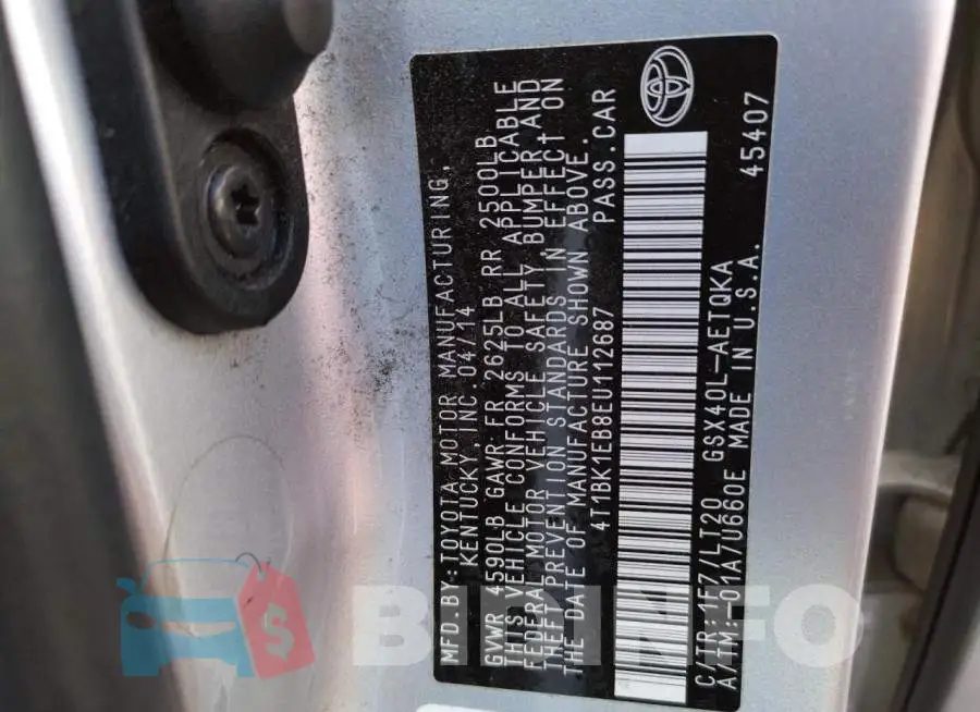 4T1BK1EB8EU112687 Photo# 10