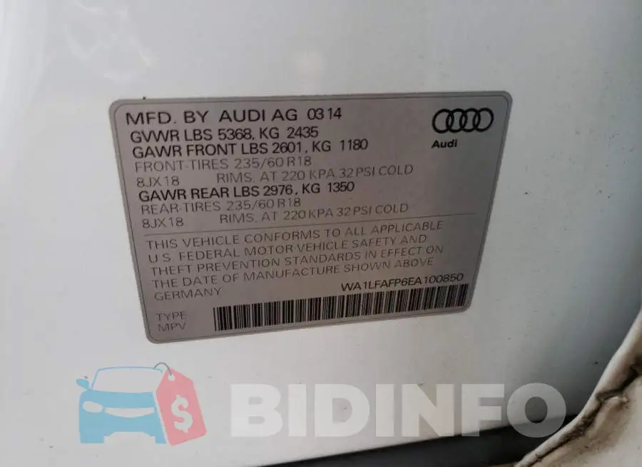 WA1LFAFP6EA100850 Photo# 10