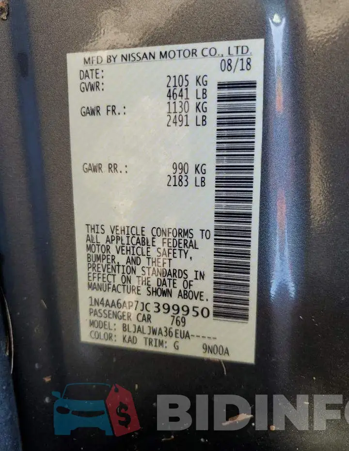 1N4AA6AP7JC399950 Photo# 10