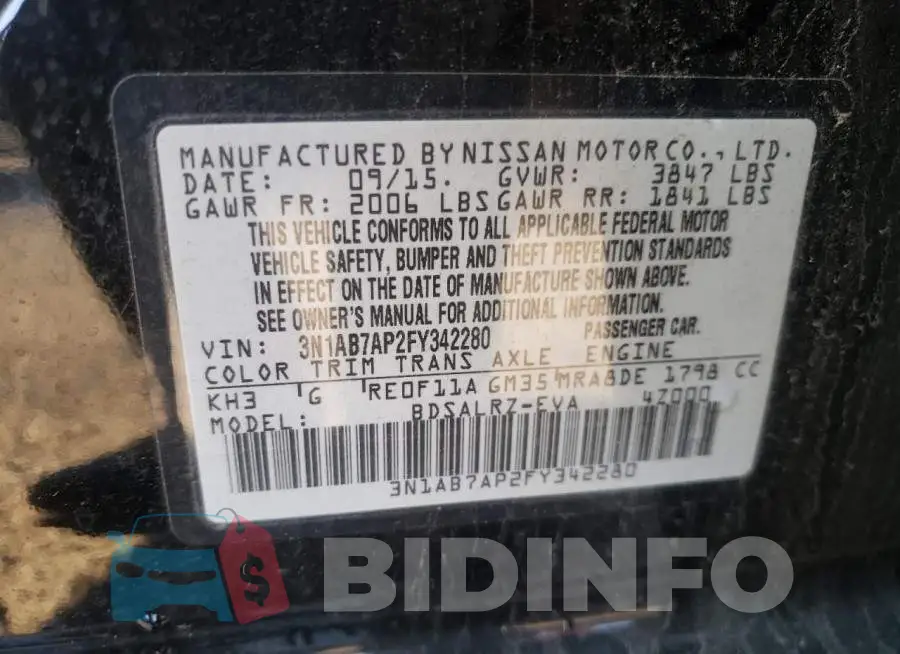 3N1AB7AP2FY342280 Photo# 12