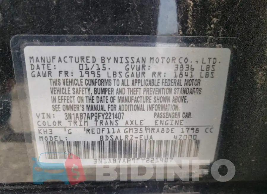3N1AB7AP9FY221407 Photo# 12