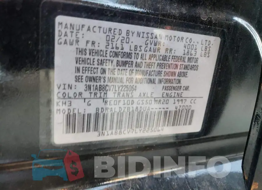 3N1AB8CV7LY225064 Photo# 10