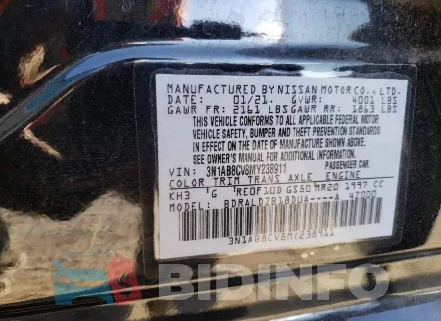 3N1AB8CV8MY238911 Photo# 10