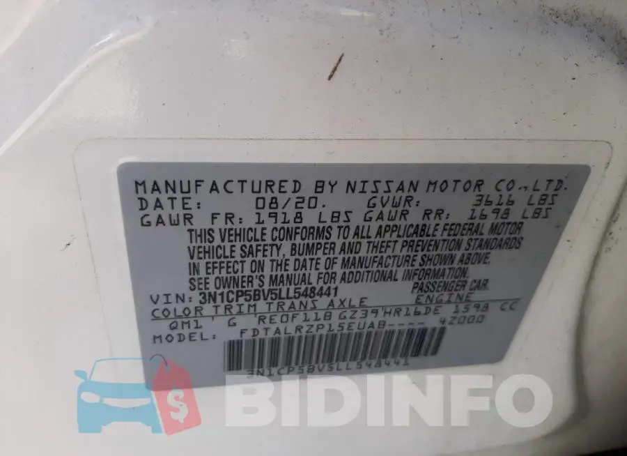 3N1CP5BV5LL548441 Photo# 12