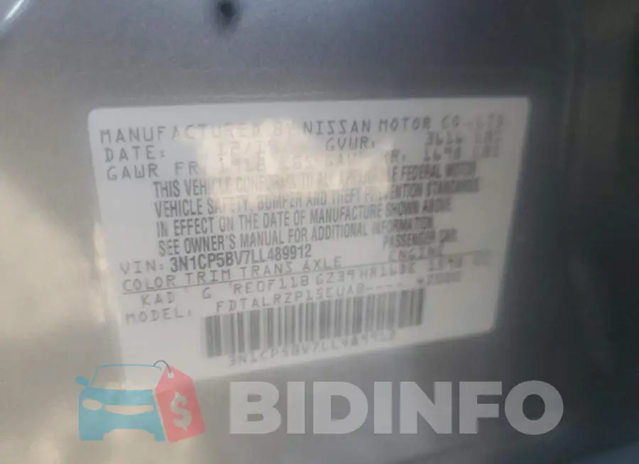 3N1CP5BV7LL489912 Photo# 10