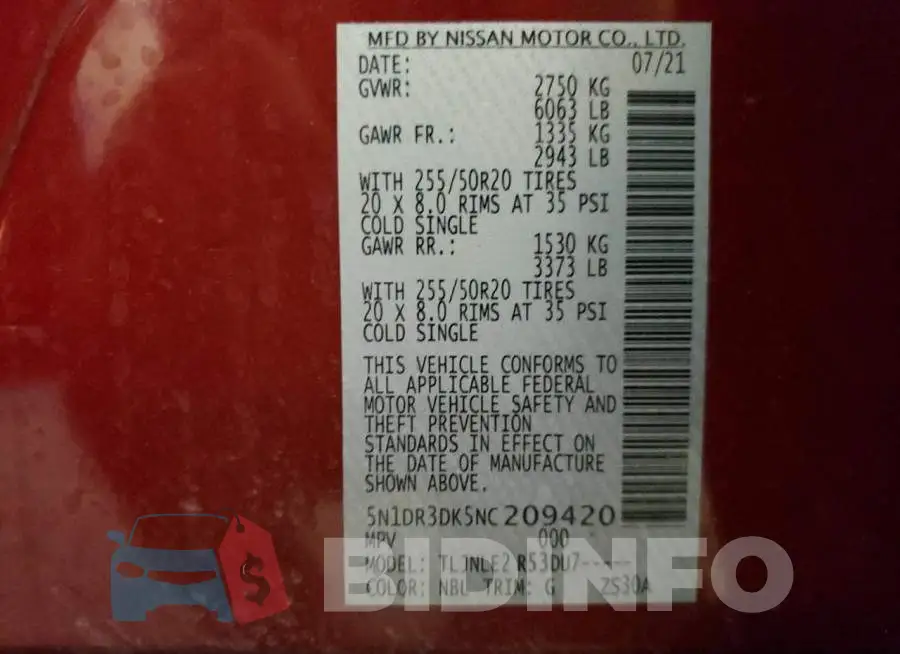 5N1DR3DK5NC209420 Photo# 10