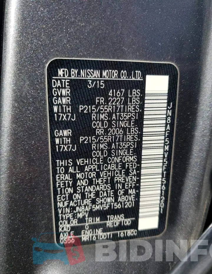 JN8AF5MV5FT561201 Photo# 10