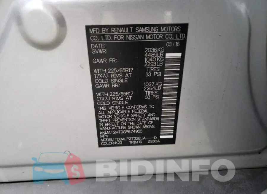 KNMAT2MT9GP674953 Photo# 13