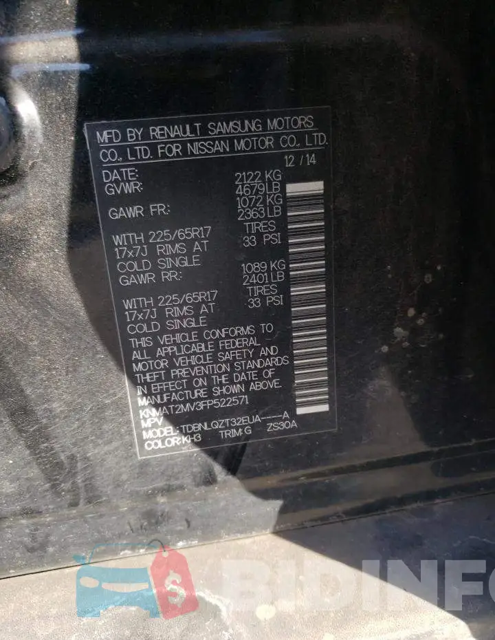 KNMAT2MV3FP522571 Photo# 10